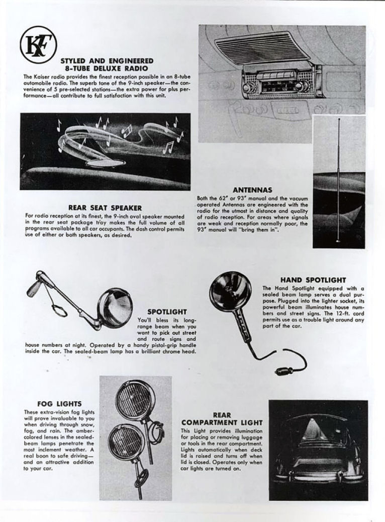 1951 Kaiser Accessories Brochure Page 4